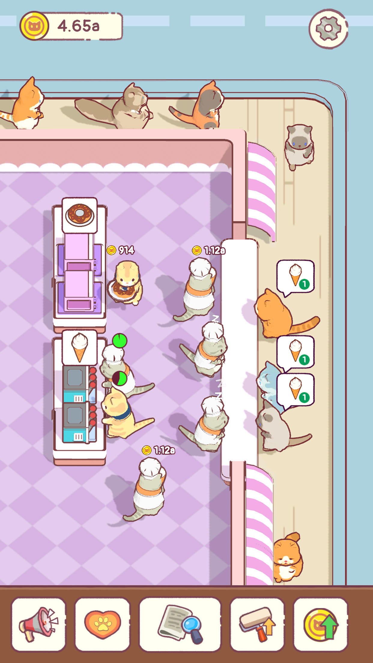 Screenshot of Cat Snack Cafe: Idle Games