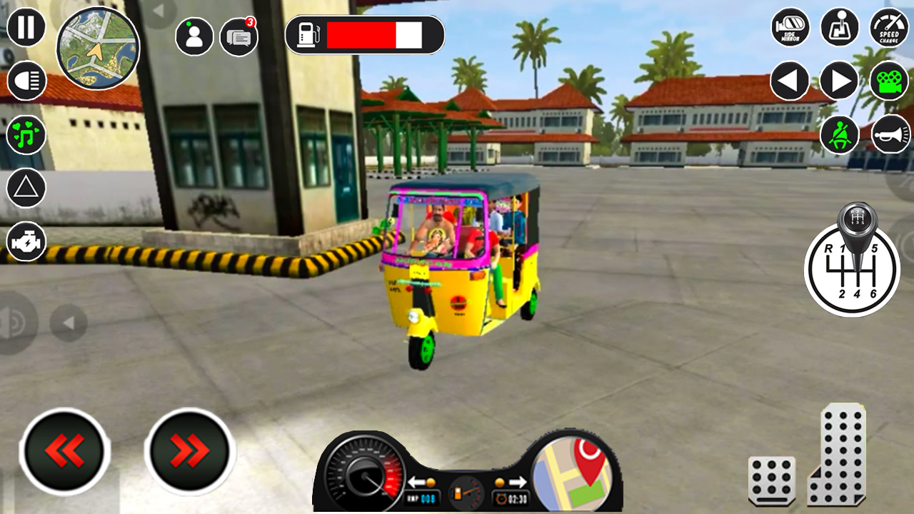 Modern Tuk Tuk Auto Driver 3D Game Screenshot