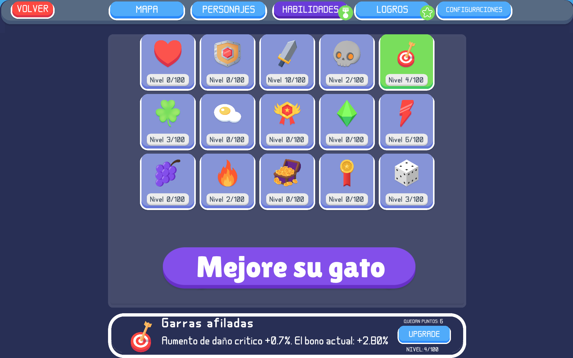 Captura de Pantalla del Juego Simulador de vida de gato