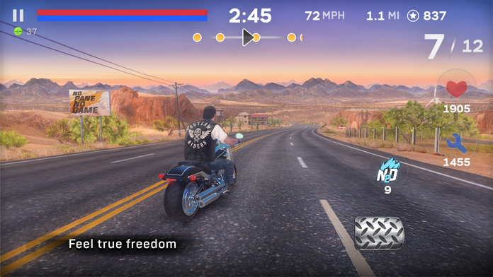 Outlaw Riders: Biker Wars ภาพหน้าจอเกม