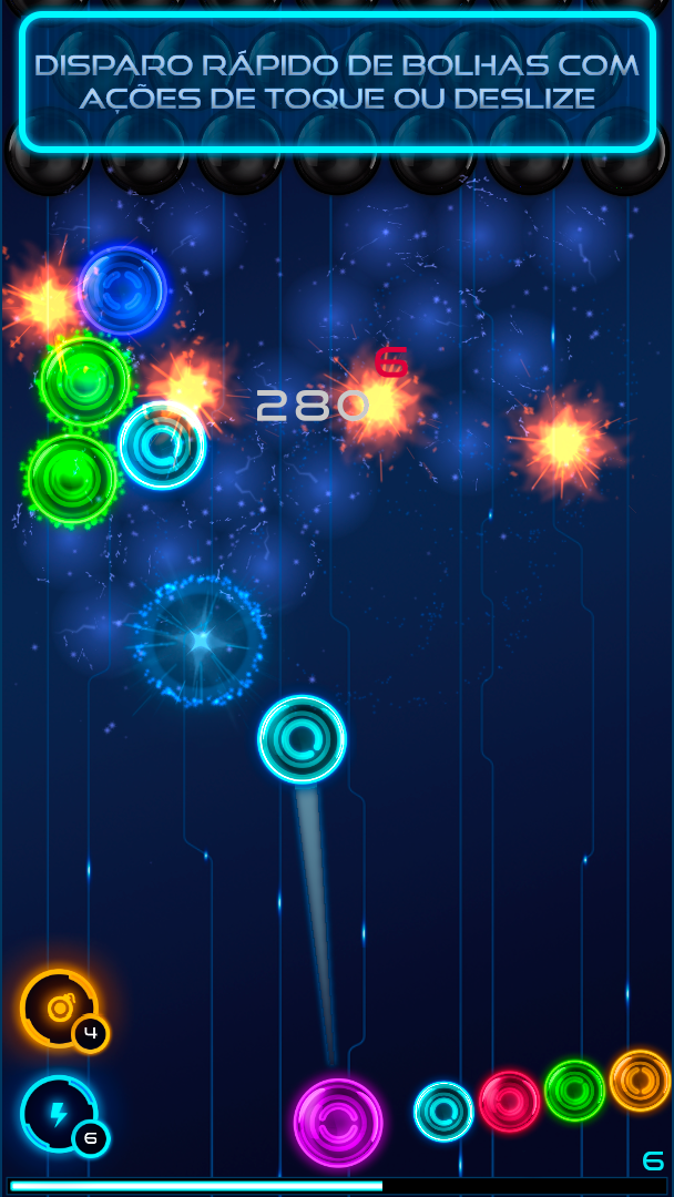 Captura de Tela do Jogo Magnetic balls 2: Neón
