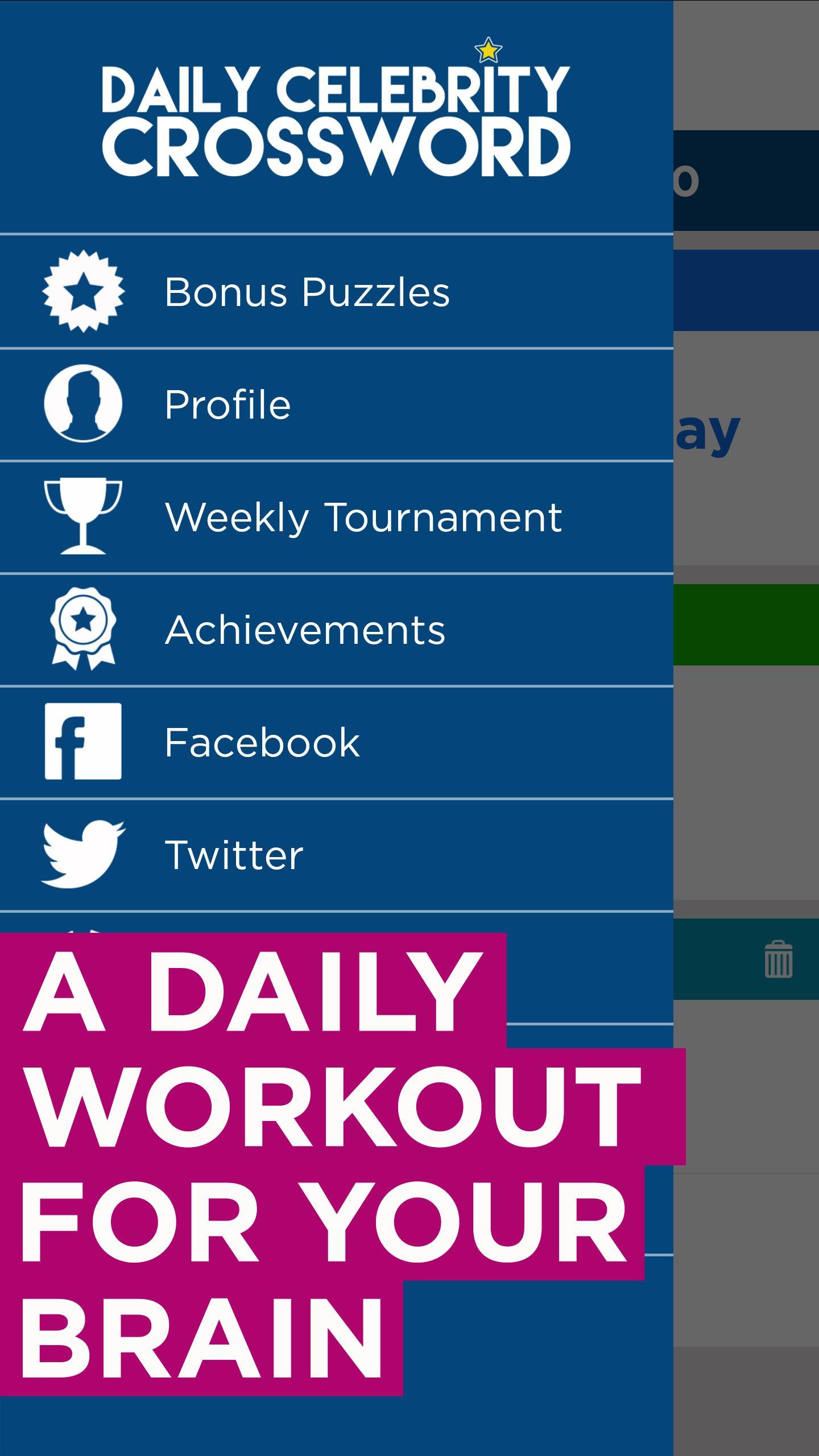 Скриншот игры Daily Celebrity Crossword