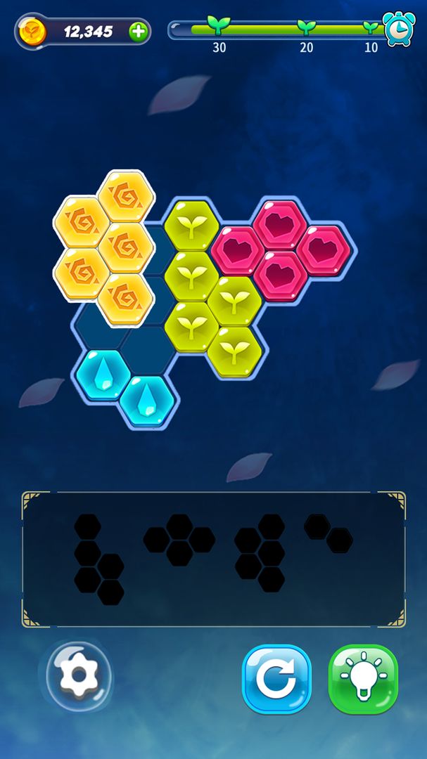 블록 헥사 퍼즐: 마이 플라워 게임 스크린 샷