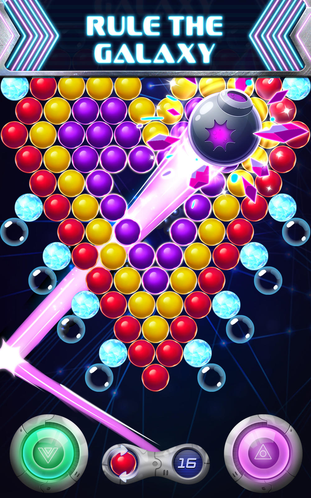 Bubble Heroes Galaxy Game Screenshot