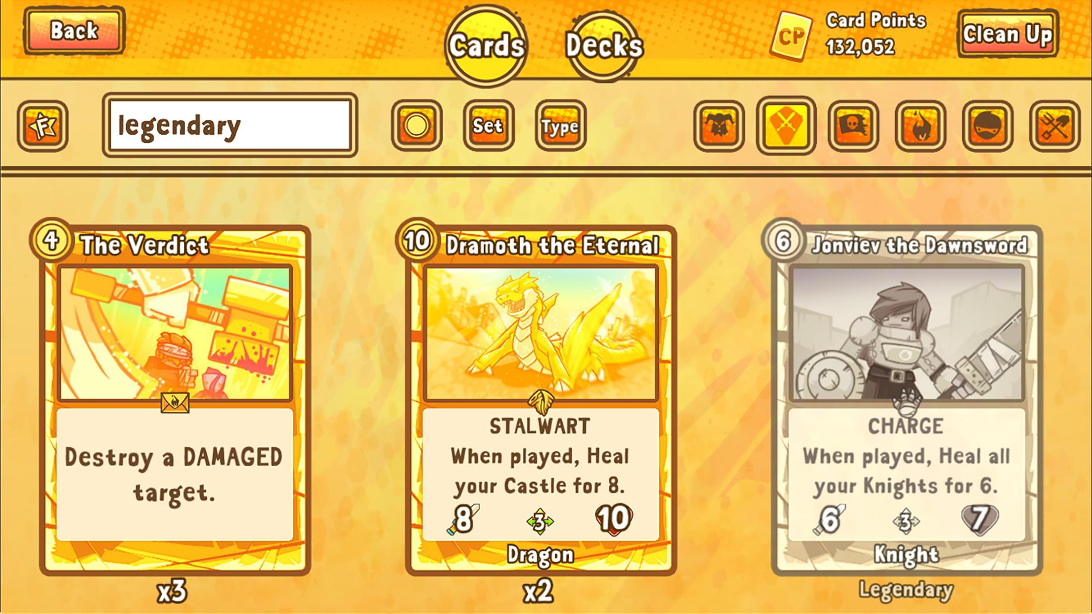 Cards and Castles Game Screenshot