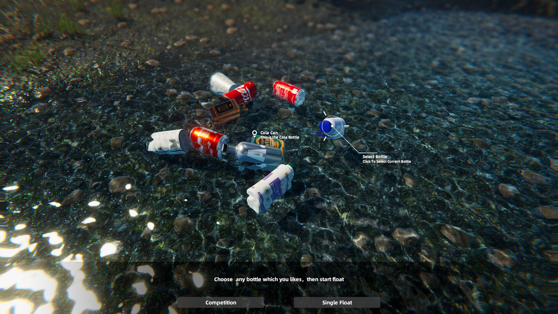Bottle Can Float screenshot game