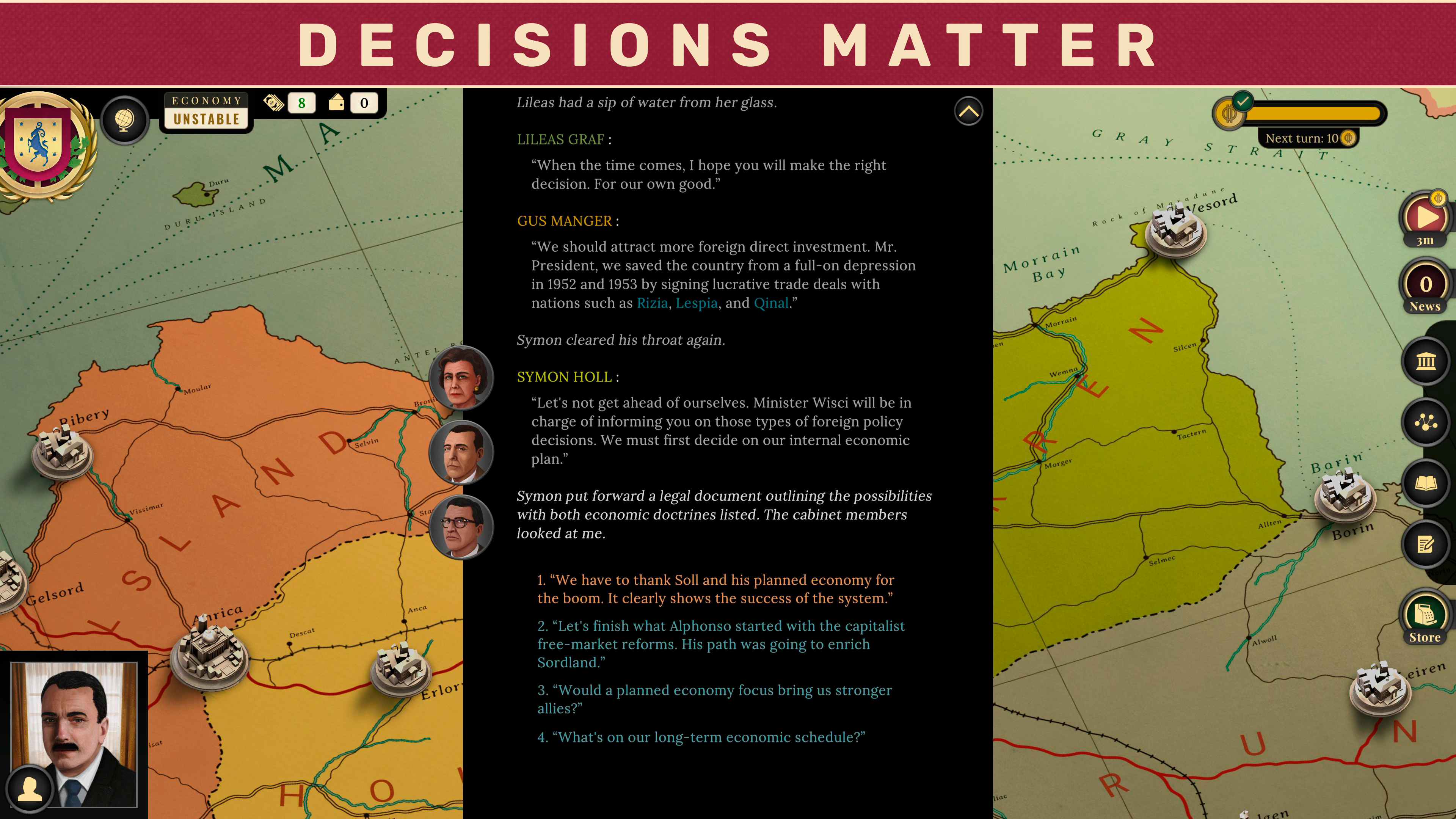 Suzerain Game Screenshot