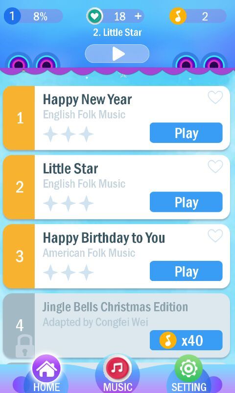 Screenshot of Piano Tiles 2