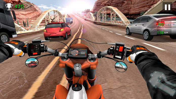 Moto Rider In Traffic 게임 스크린 샷