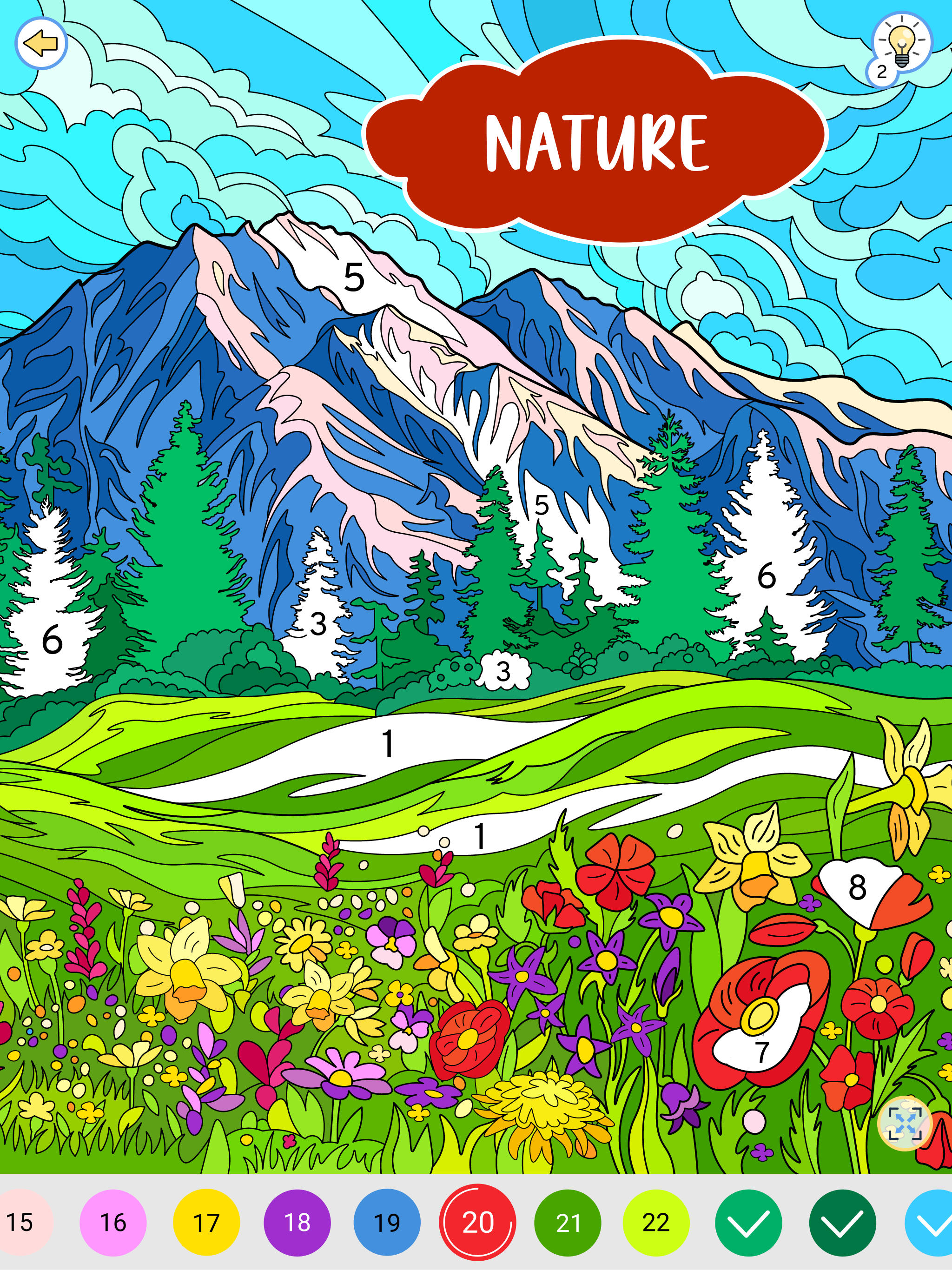 Screenshot of Color by Number: Coloring Book