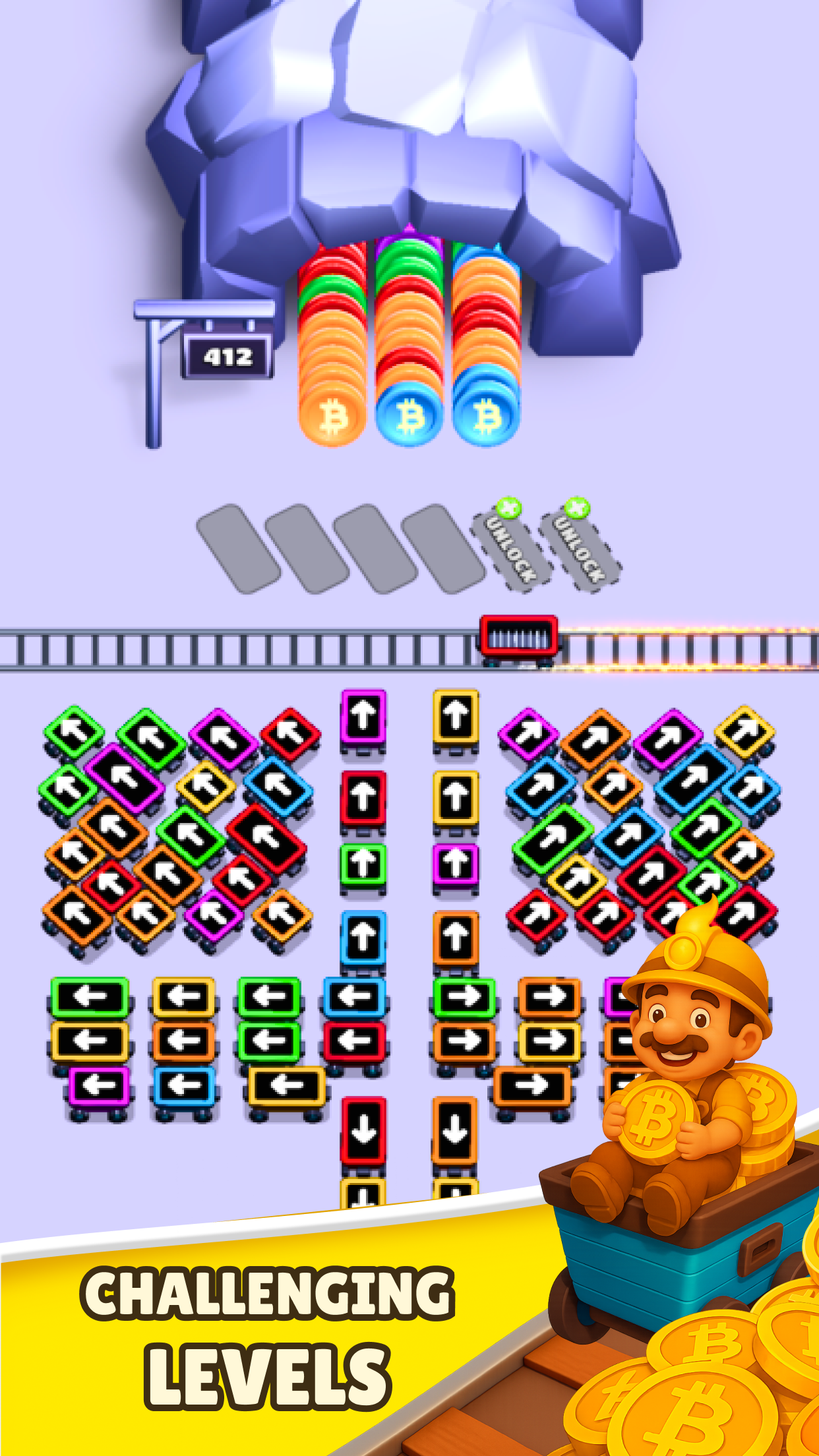 Bitcoin Sort Frenzy Game Screenshot