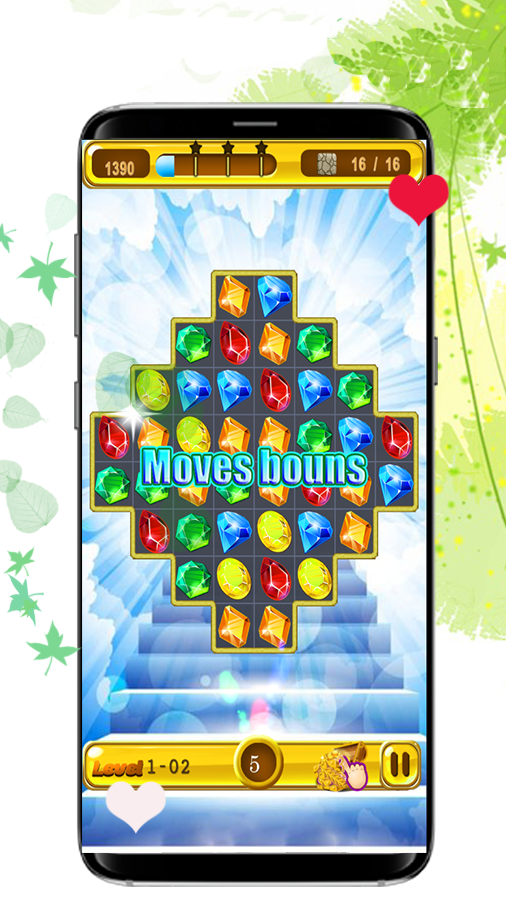 Screenshot of Jewels Temple Deluxe - Free Classic Match 3 Puzzle