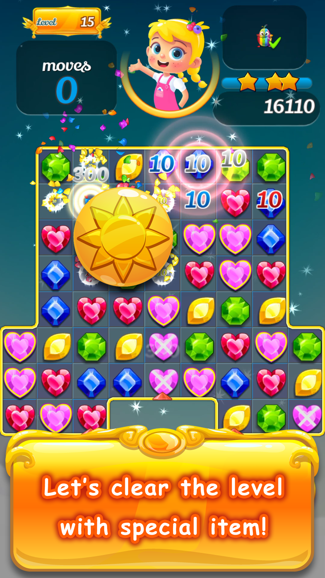 Cuplikan Layar Game New Jewel Pop Story: Puzzle Wo