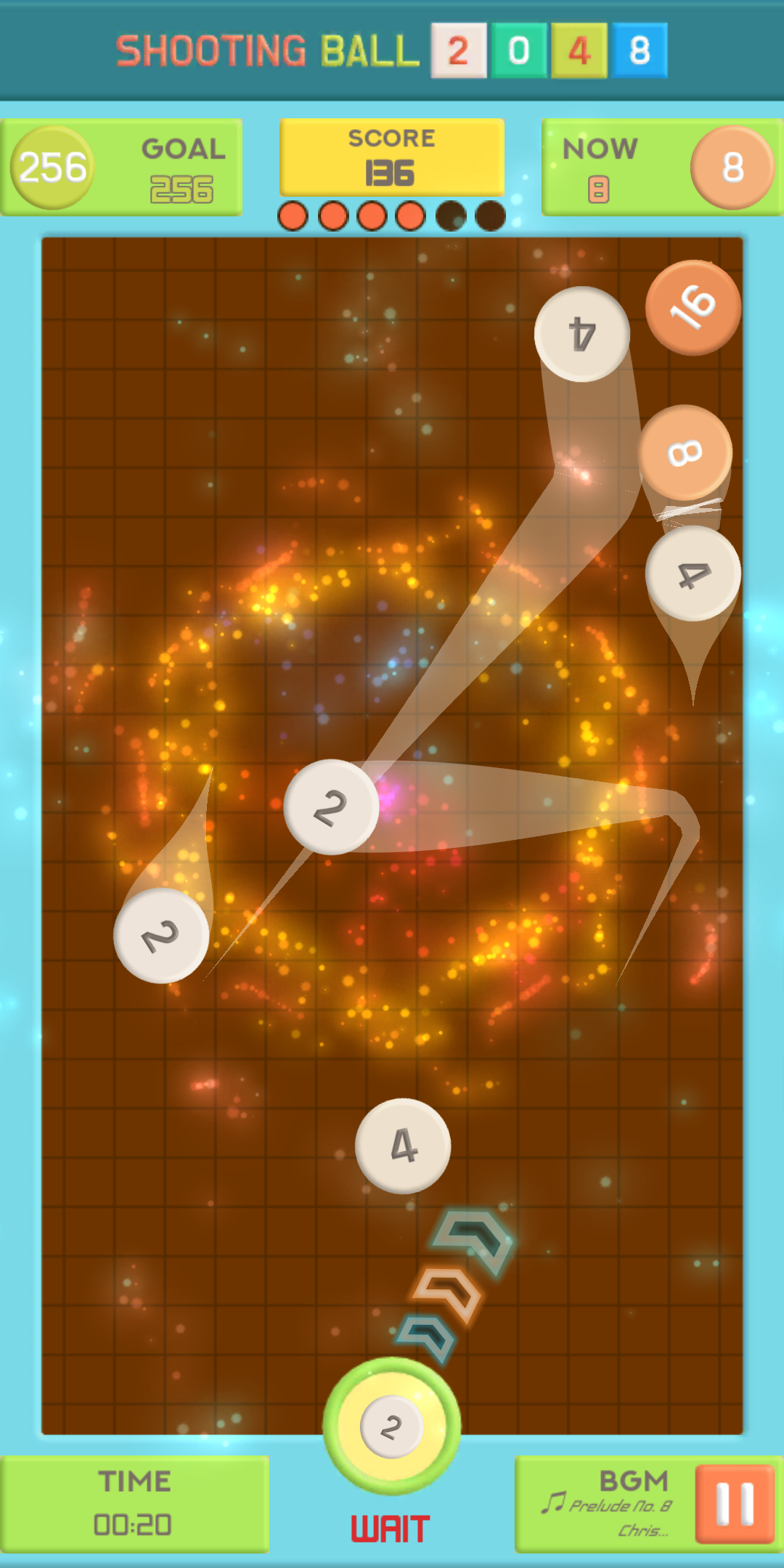 ショットボール2048 ゲームのスクリーンショット