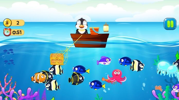 Screenshot of Baby Penguin Fishing
