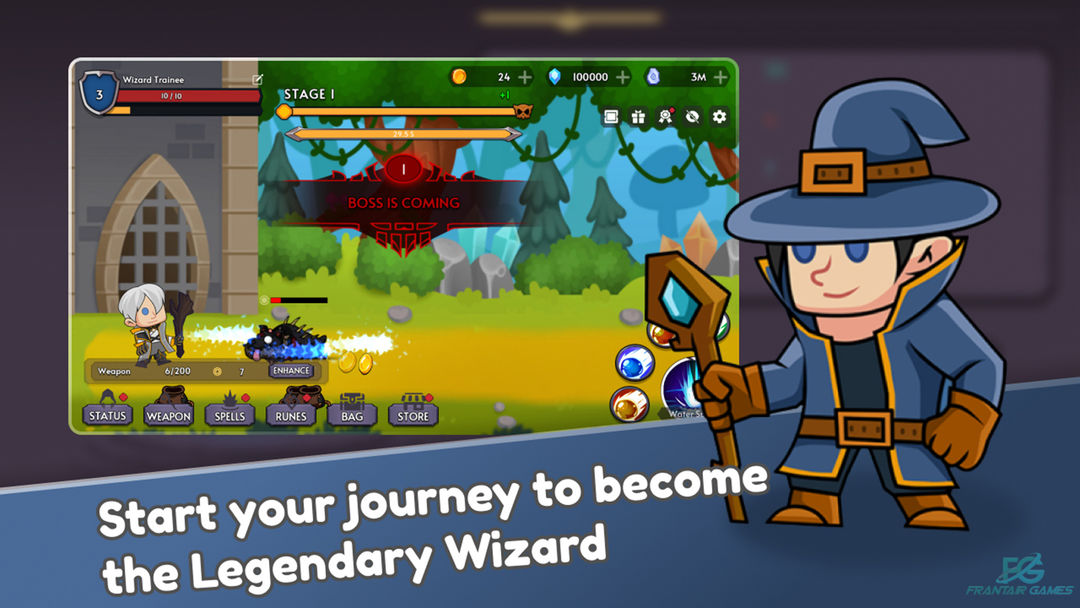 Wizardian RPG Idle Wizard Game 게임 스크린 샷