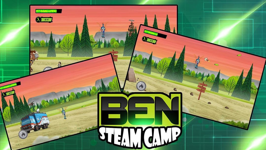 Ben Alien Kid Hero Steam Camp ภาพหน้าจอเกม