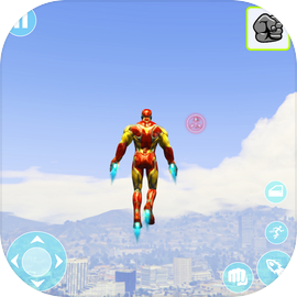 Iron Hero Robot Crime City 3D