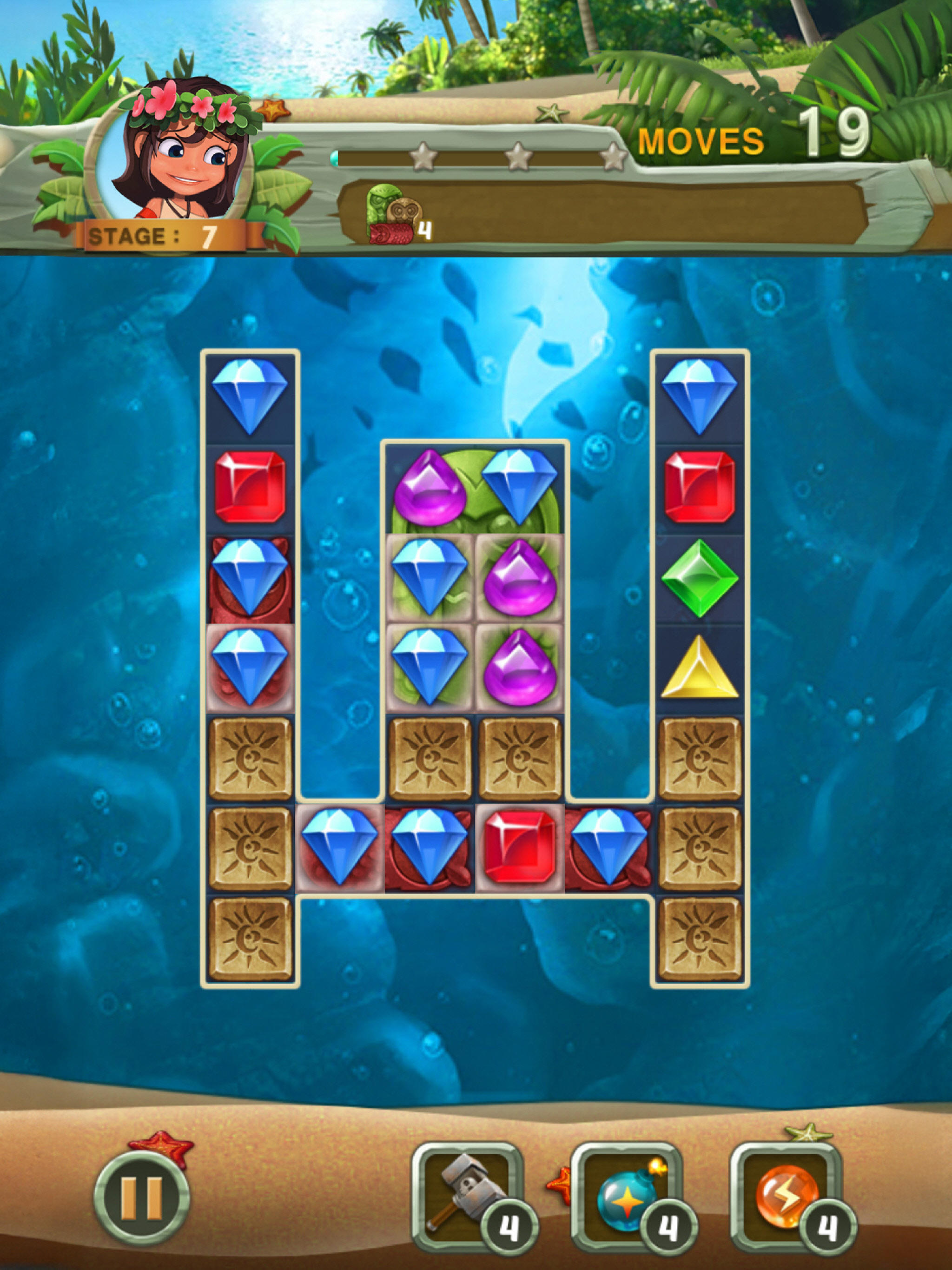 Paradise Jewel: Match 3 Puzzle Game Screenshot