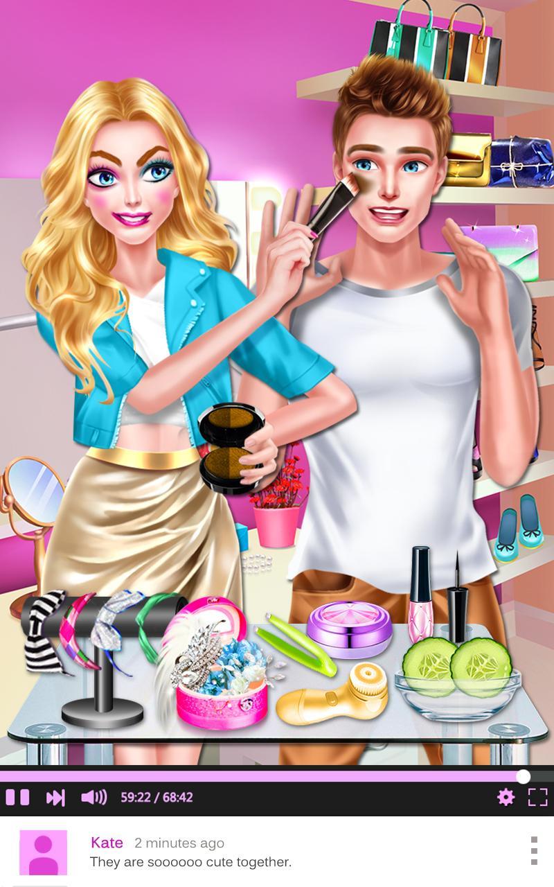 Скриншот игры Boyfriend Does My Makeup Salon