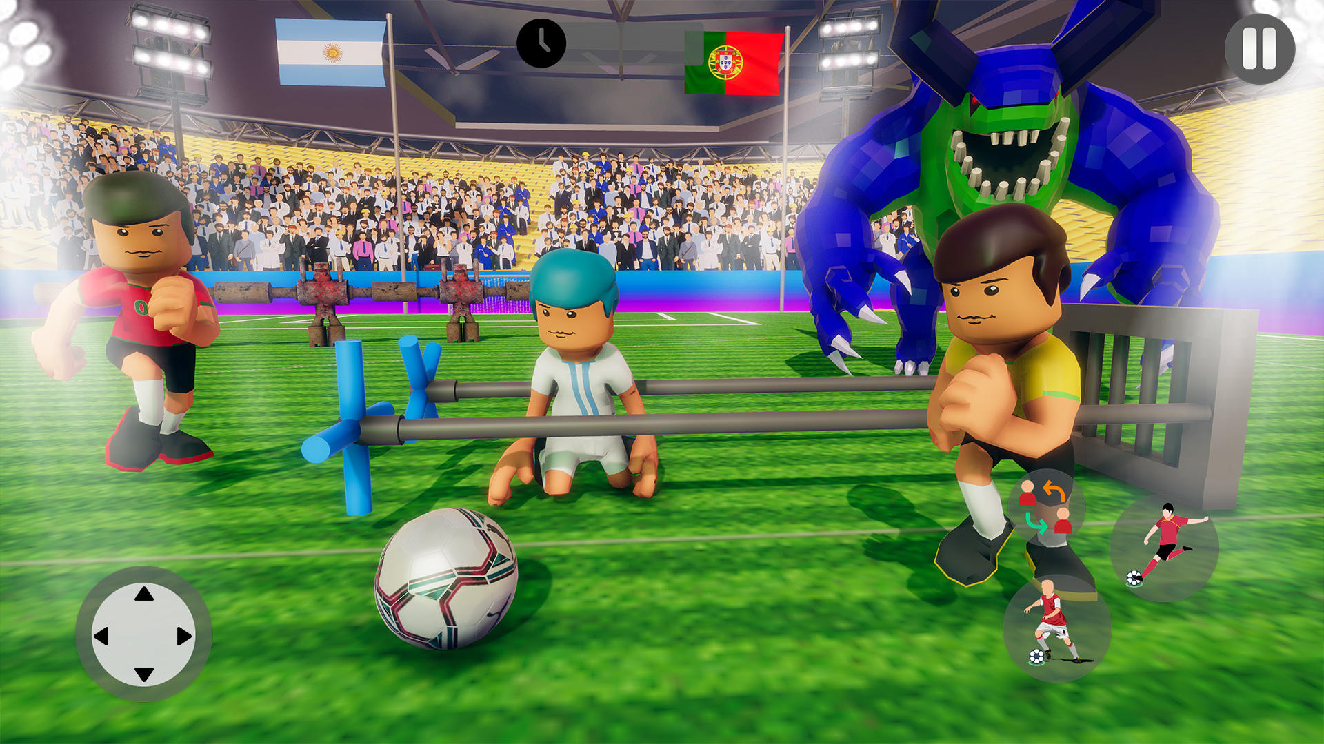 Screenshot of Rainbow Monster Mini Football