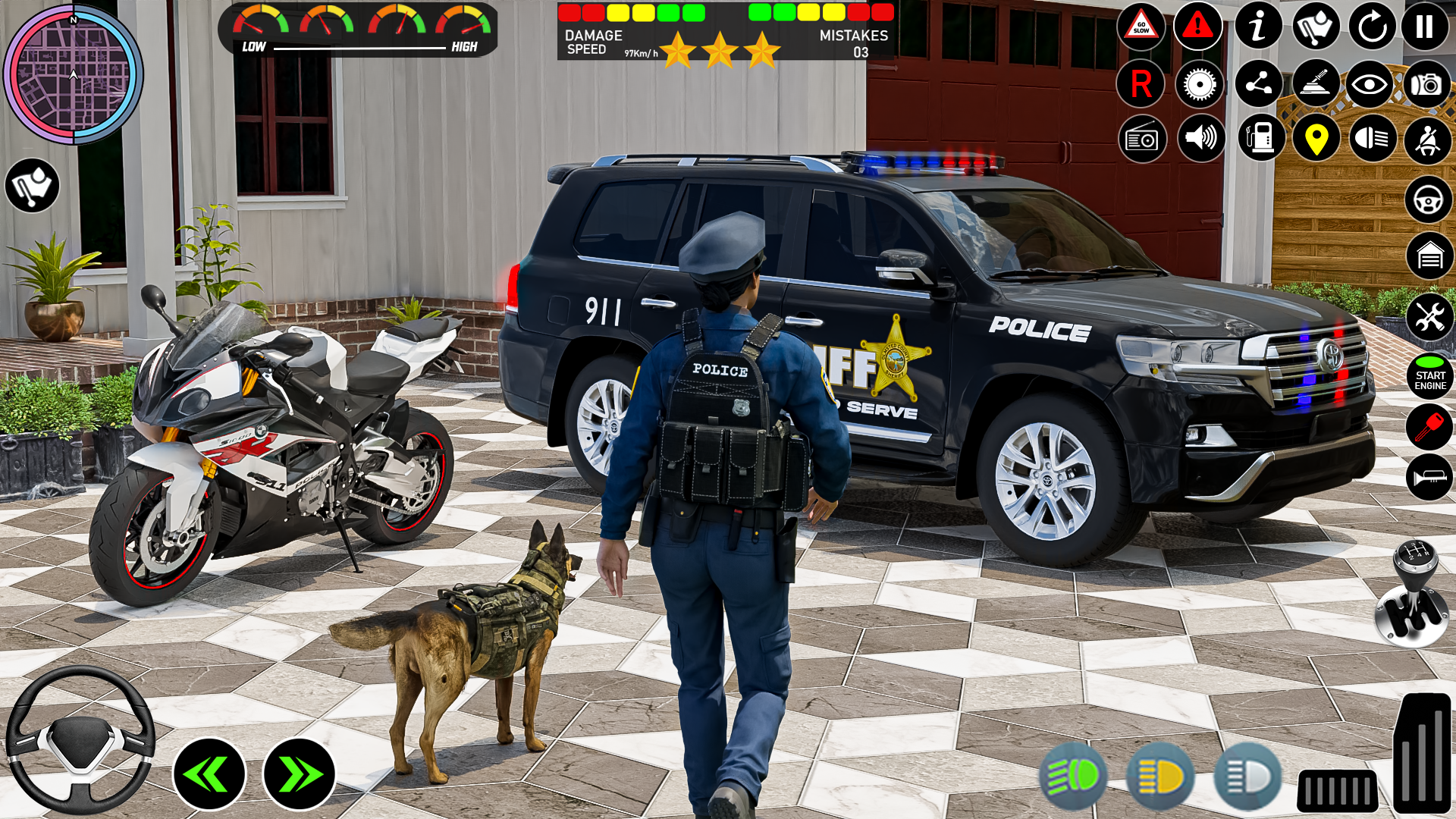 Police Car Chase Game 3D Sim ゲームのスクリーンショット