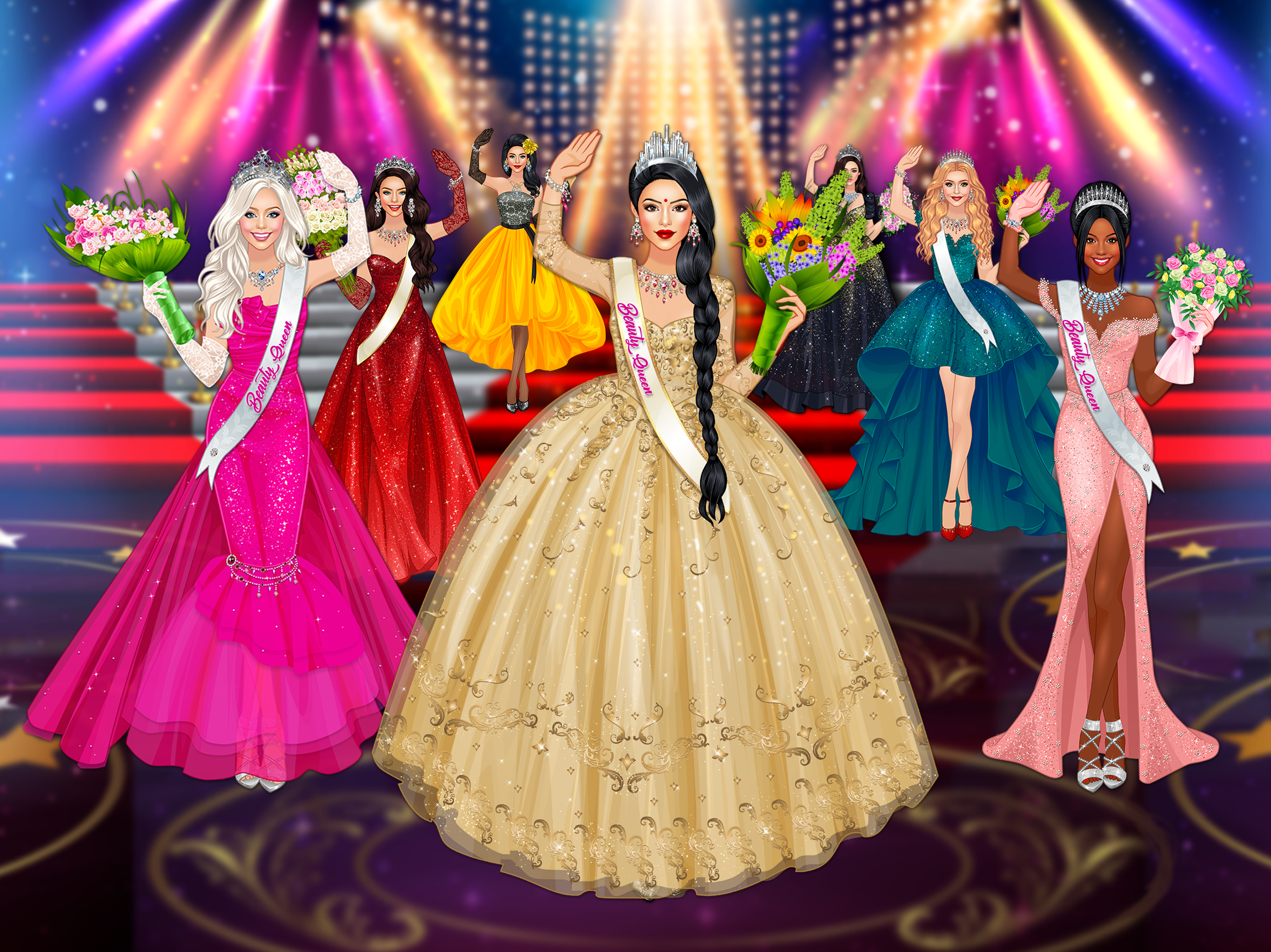 Beauty Queen Dress Up Games Game Screenshot