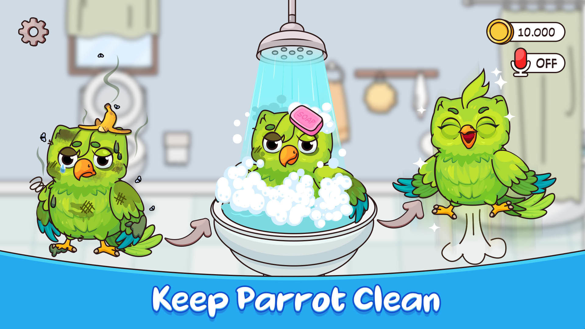 Talking Parrot - Pet Simulator Game Screenshot