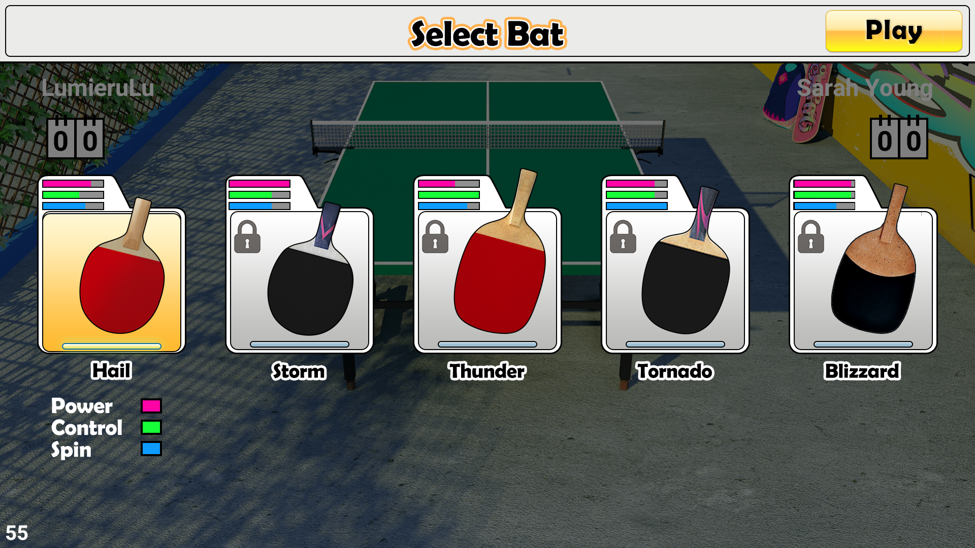 Cuplikan Layar Game Virtual Table Tennis