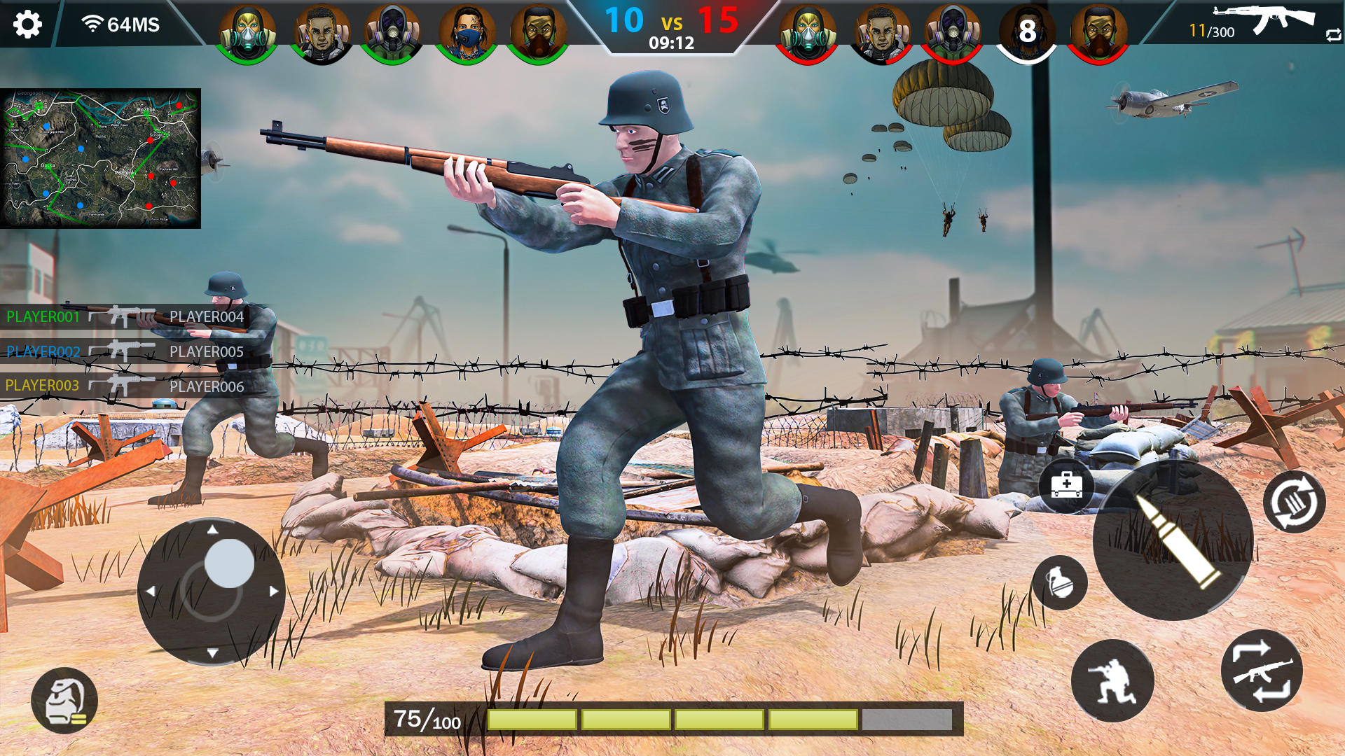 Screenshot 1 of Juegos de la Segunda Guerra Mundial: Juegos de guerra 1.3