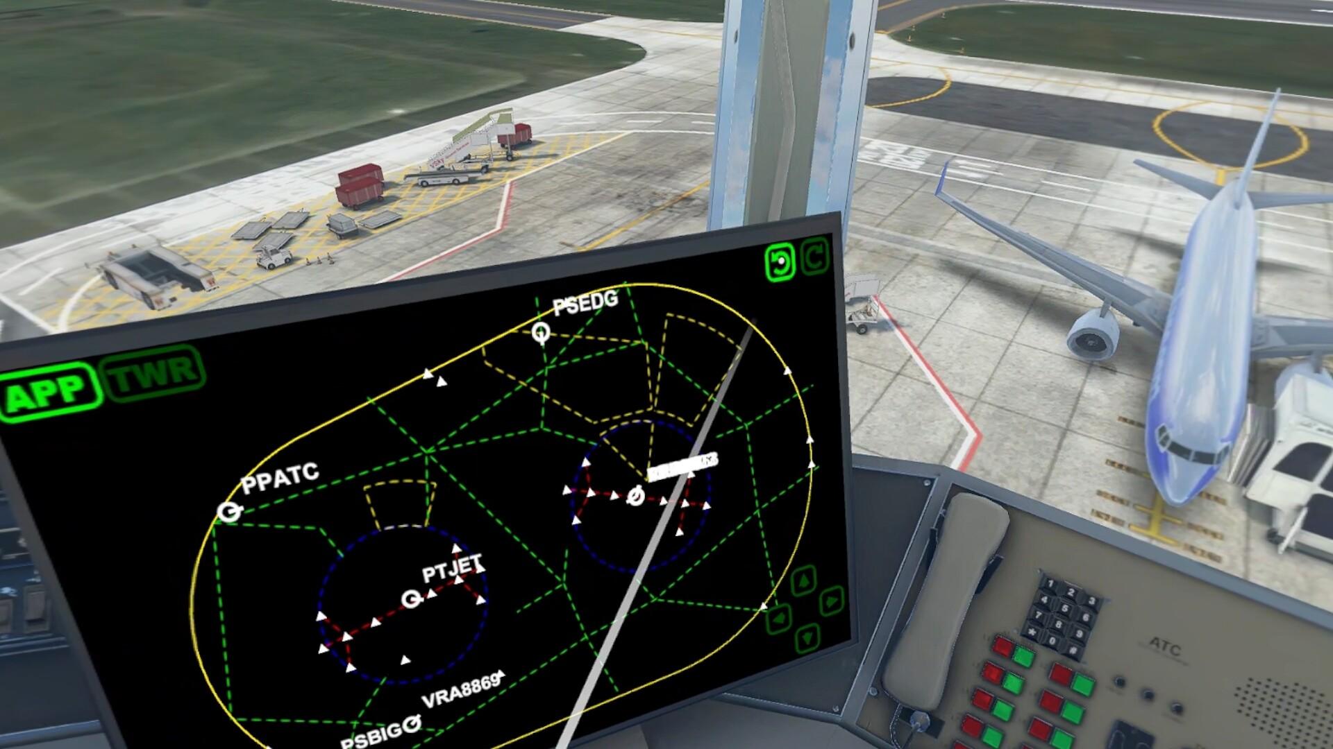 Cuplikan Layar Game V-Air Traffic Control