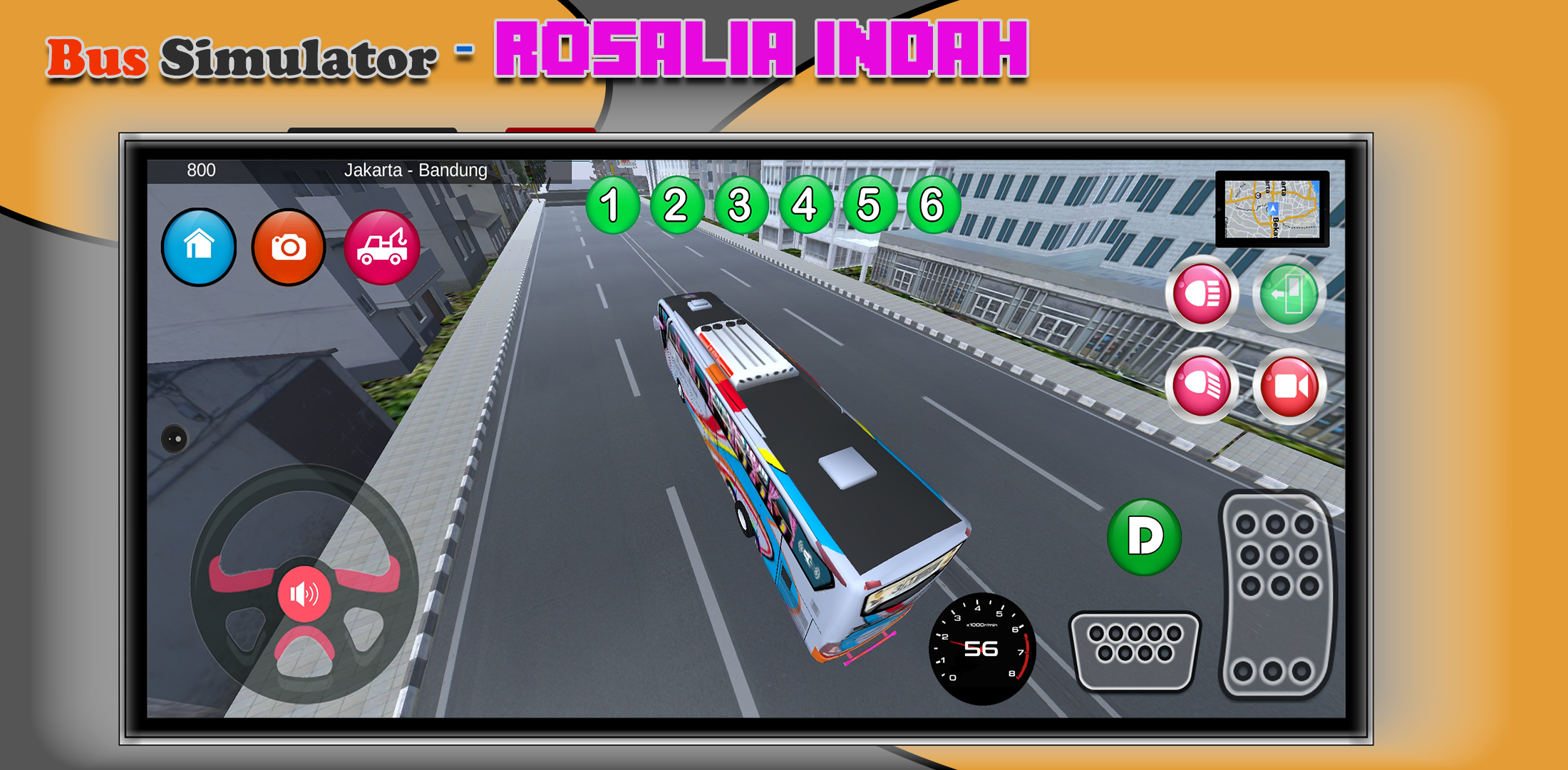 Cuplikan Layar Game Bus Telolet Rosalia Indah