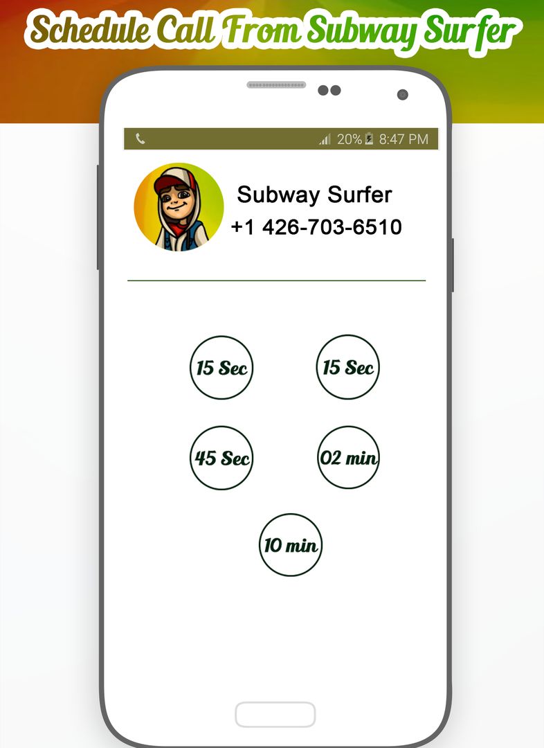 Screenshot of Call From Subway Surfer