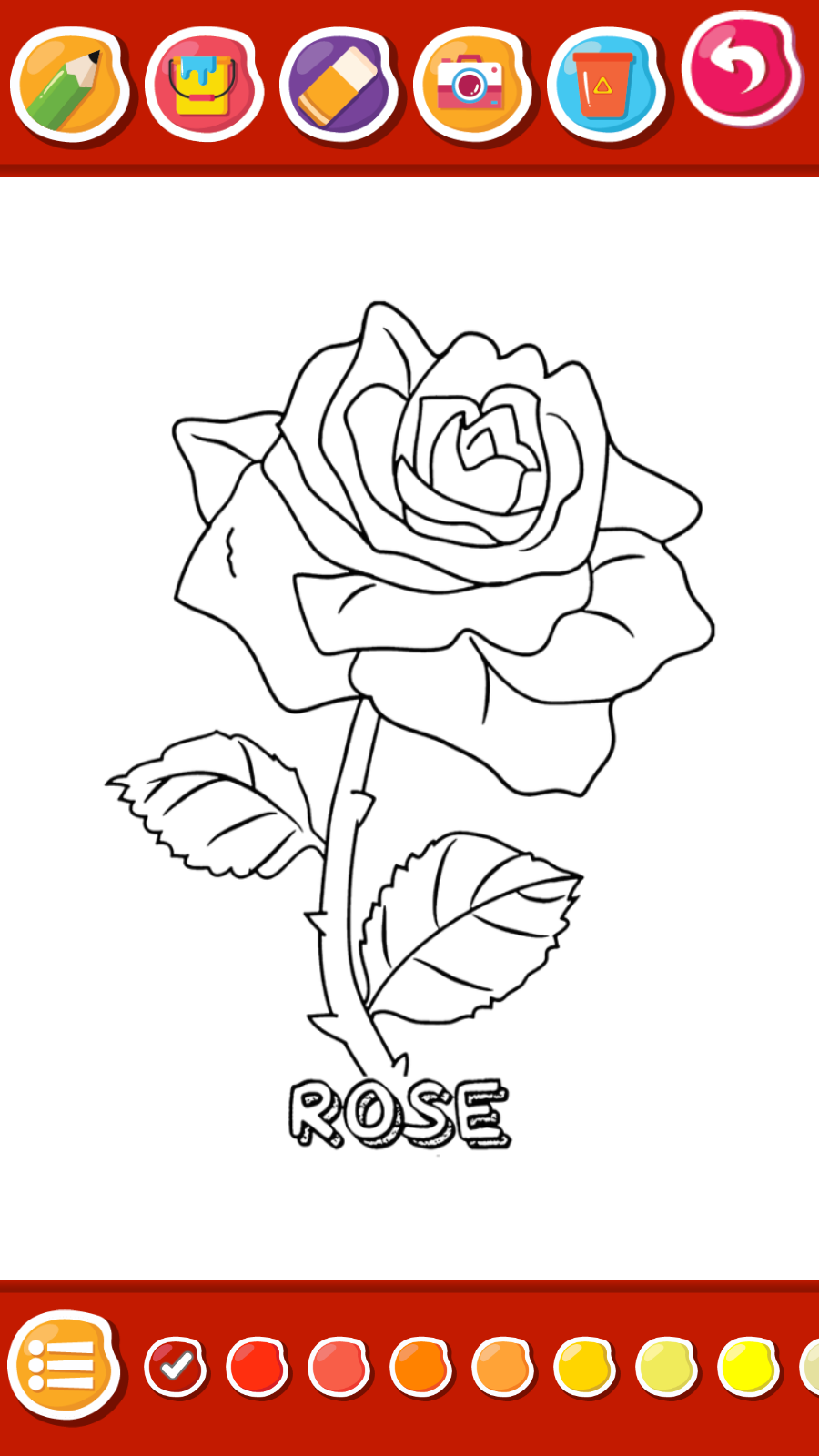 Flower Drawing And Coloring Game Screenshot