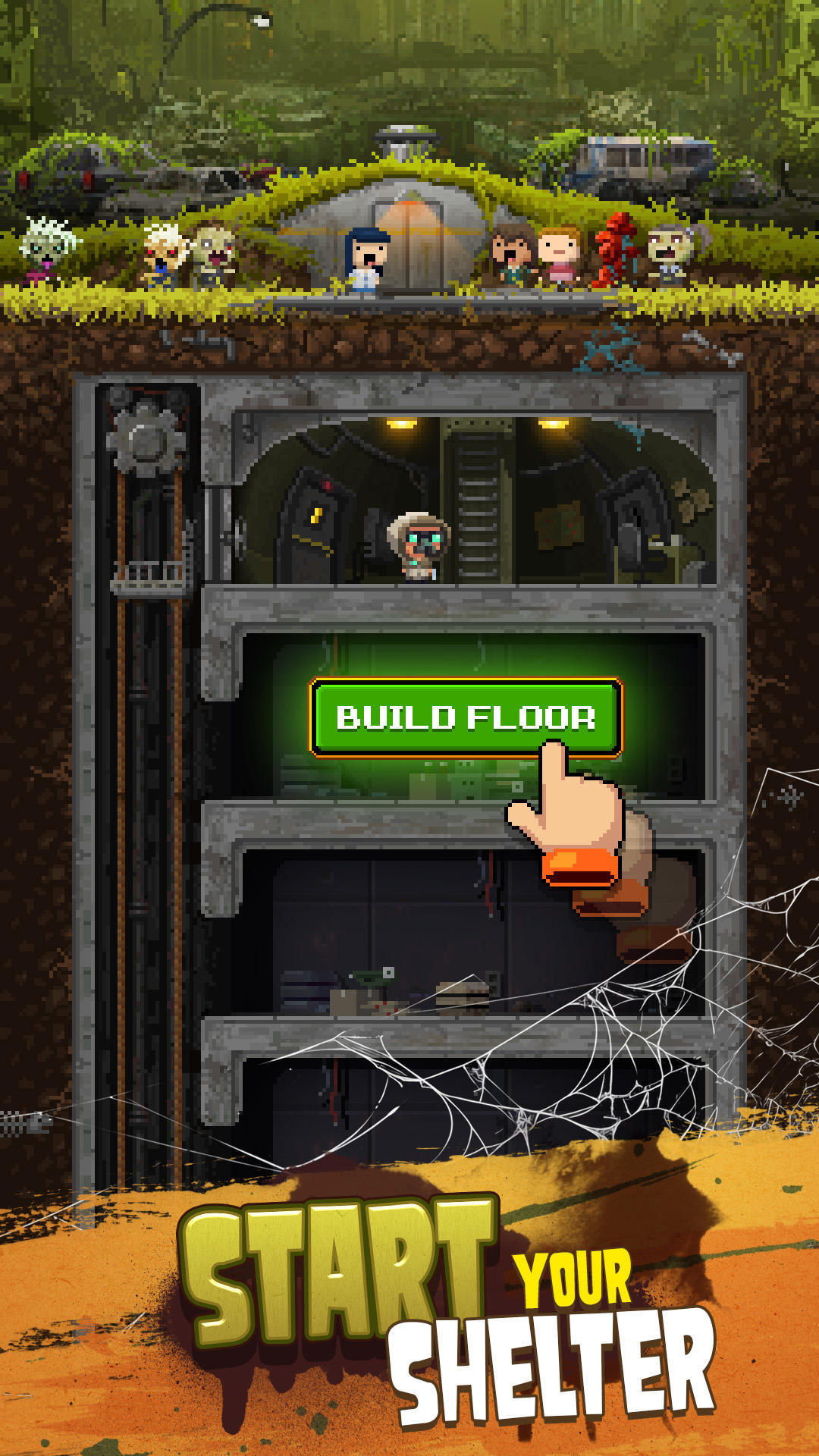 Cuplikan Layar Game Pixel Shelter: Zombie Survival