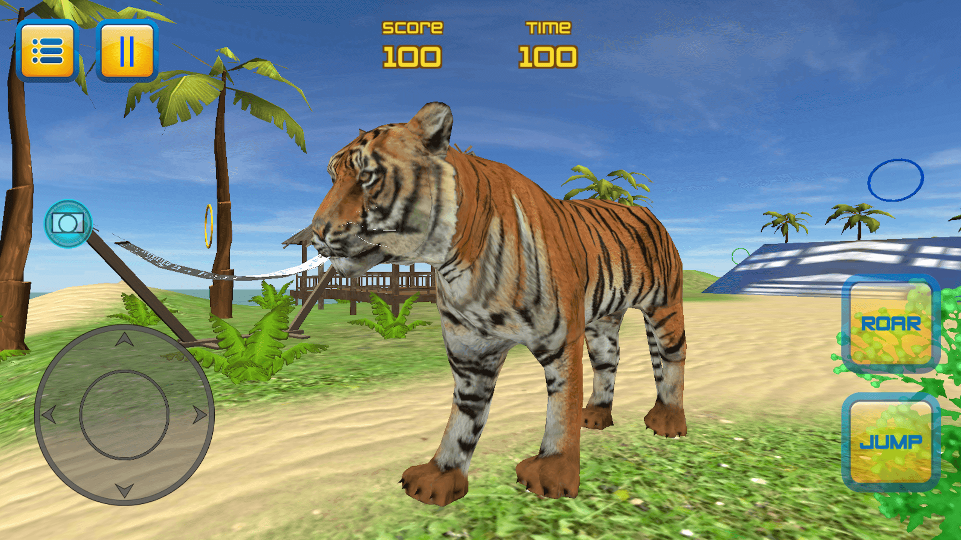 Tiger Beach Jump Escape 3D Game Screenshot