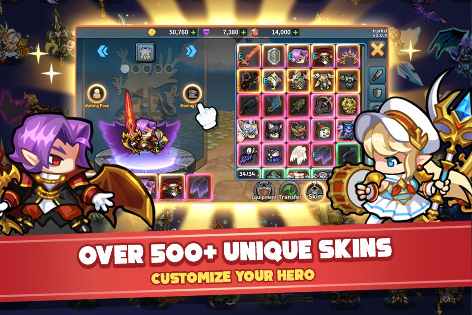 Druwa Dungeon: Idle RPG Heroes AFK or Tap Tap 게임 스크린 샷