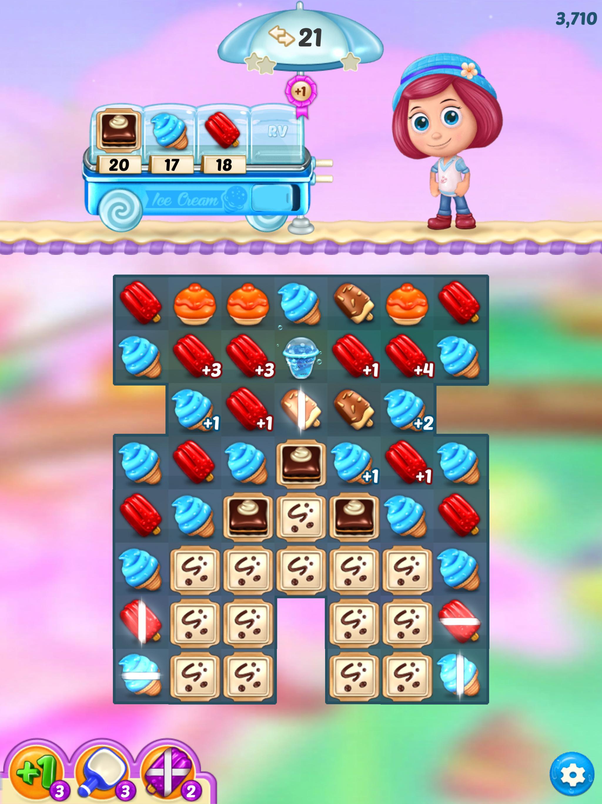 Ice Cream Paradise: マッチ3 ゲームのスクリーンショット