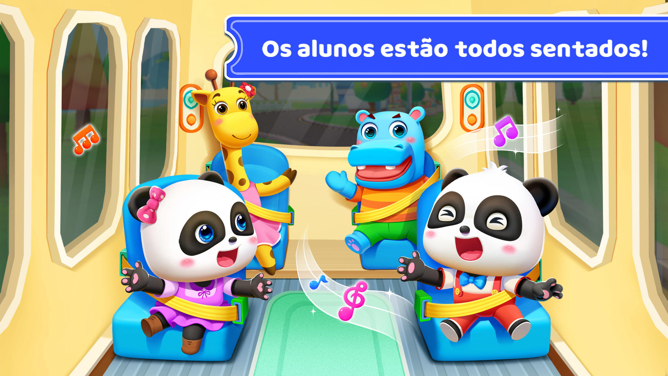 Captura de Tela do Jogo Ônibus Escolar do Bebê Panda