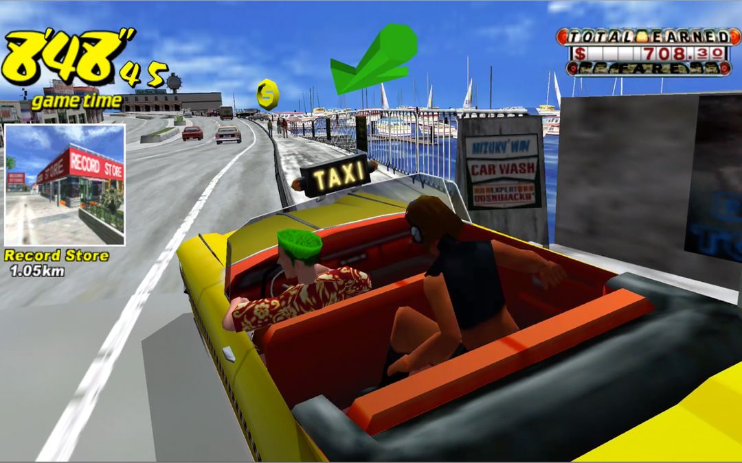 Crazy Taxi Classic 게임 스크린 샷
