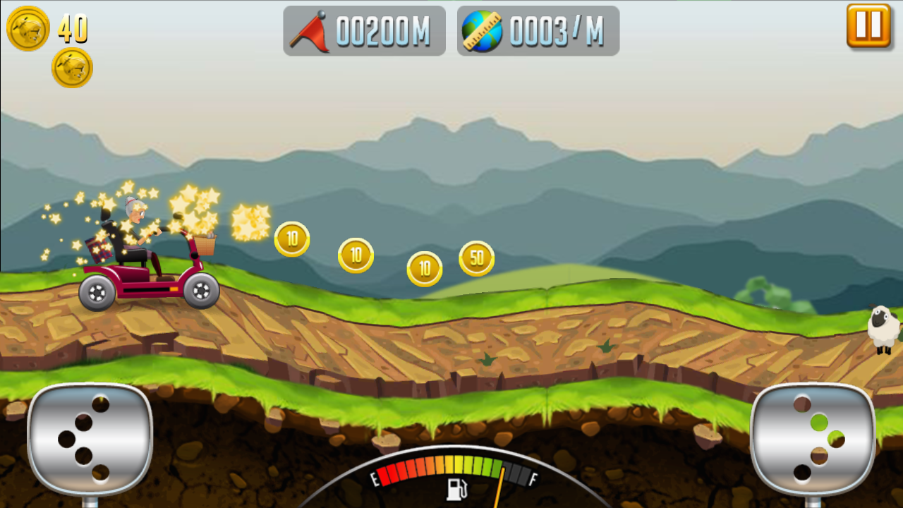 Cuplikan Layar Game Angry Granny: Racing Car