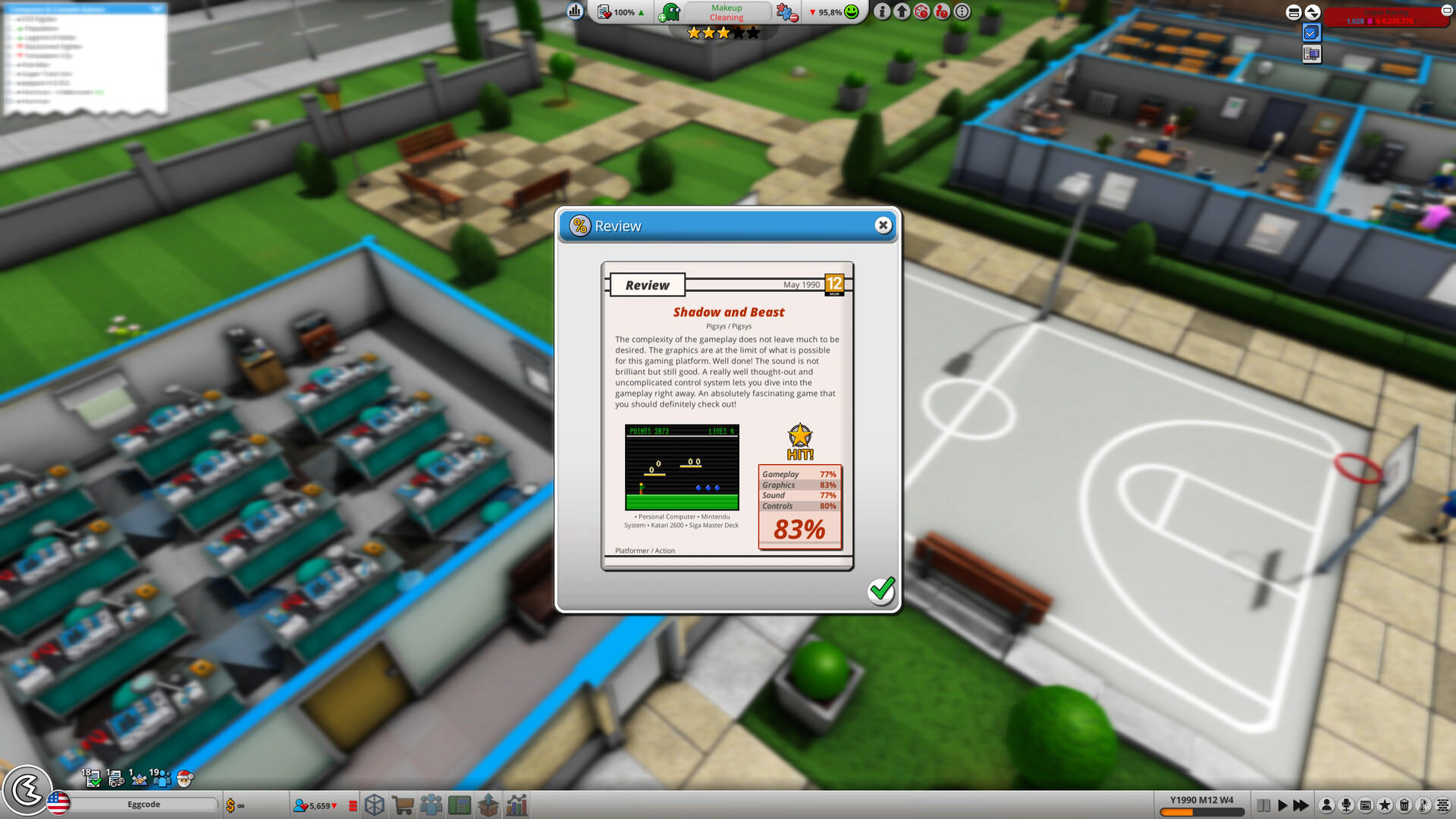 Screenshot of Mad Games Tycoon 2