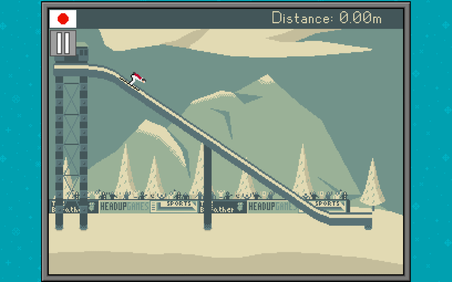 Retro Winter Sports 1986 Game Screenshot