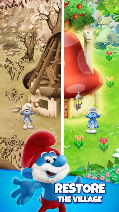 Smurfs Bubble Shooter Game Game Screenshot