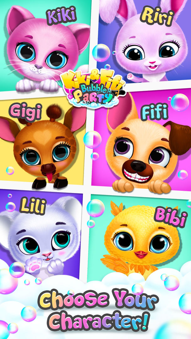Kiki & Fifi Bubble Party 게임 스크린 샷
