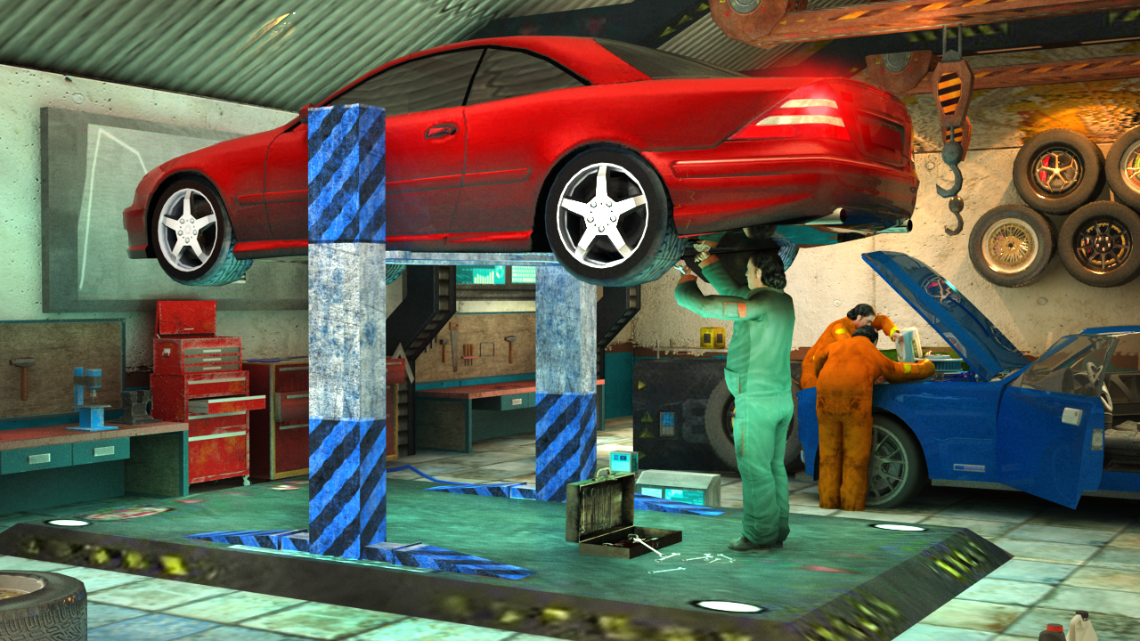 Tyre Shop Car Mechanic Games Game Screenshot