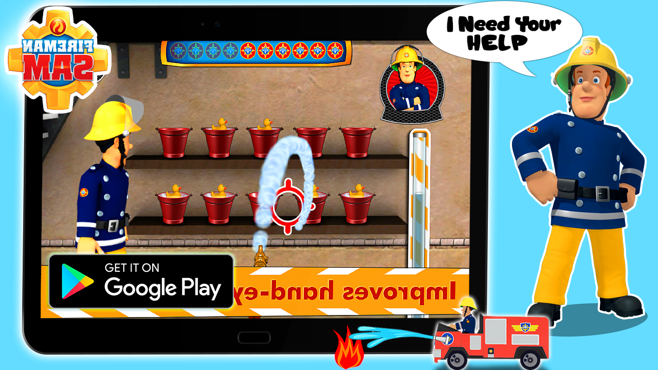 🚒 Super Fireman : Mission Sam Fire Adventure Game 게임 스크린 샷