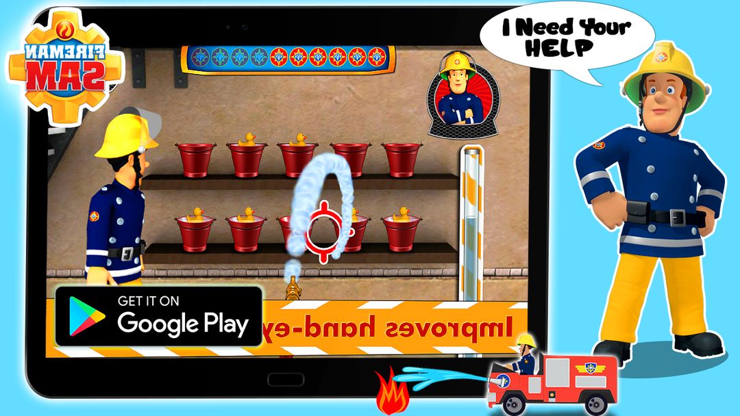 Screenshot of 🚒 Super Fireman : Mission Sam Fire Adventure Game