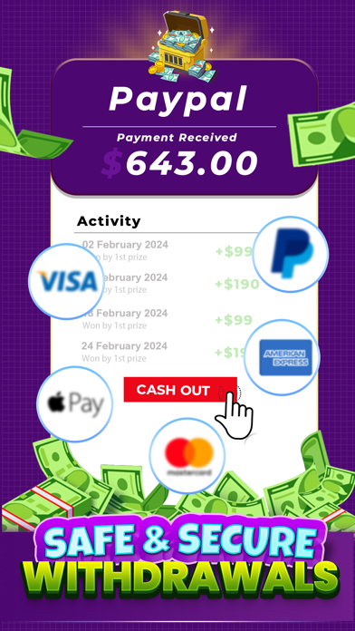 Word Search Real Money Prizes ゲームのスクリーンショット