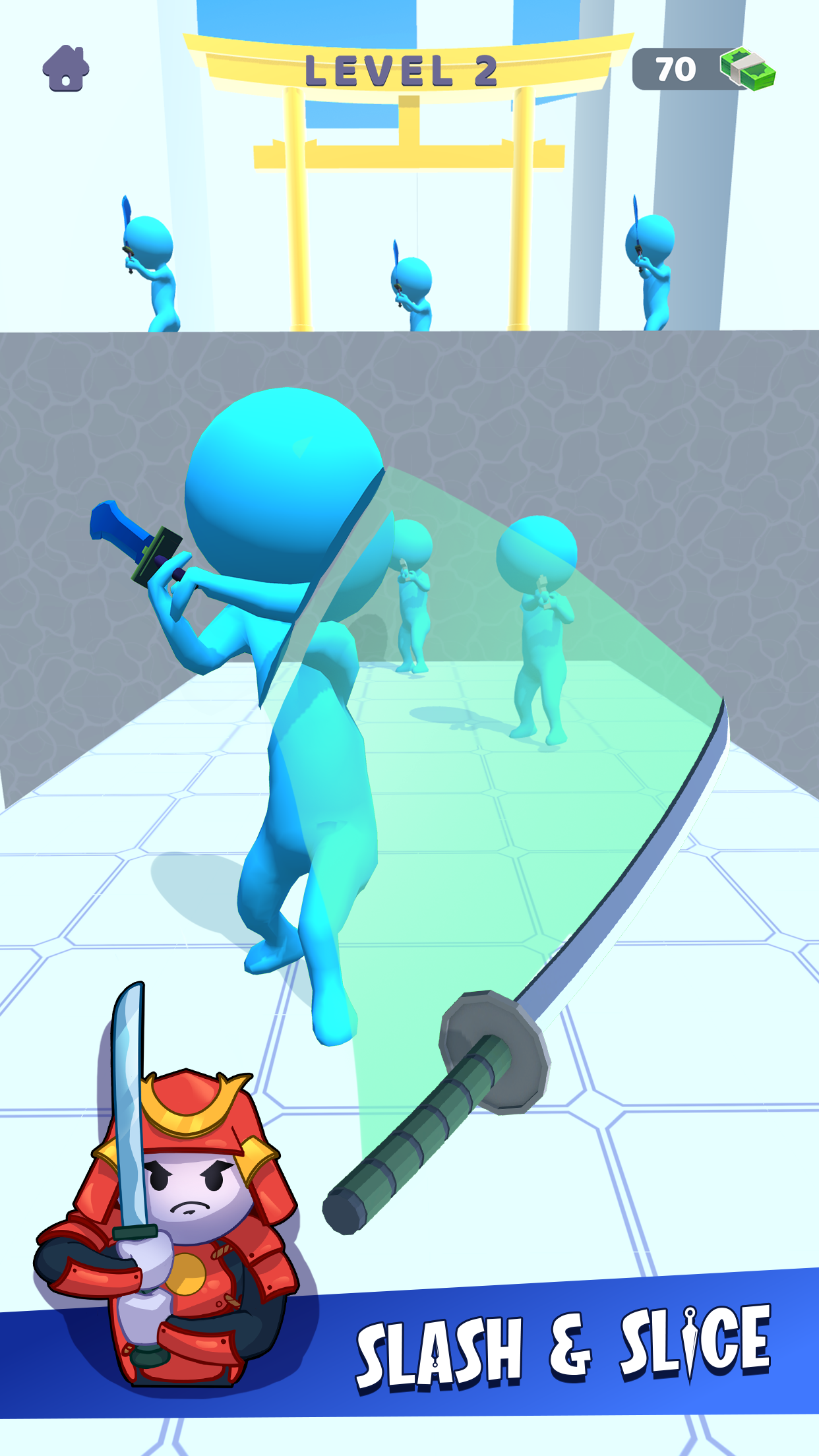 Screenshot 1 of เล่นดาบ! นักวิ่งนินจา Slice 9.1.1